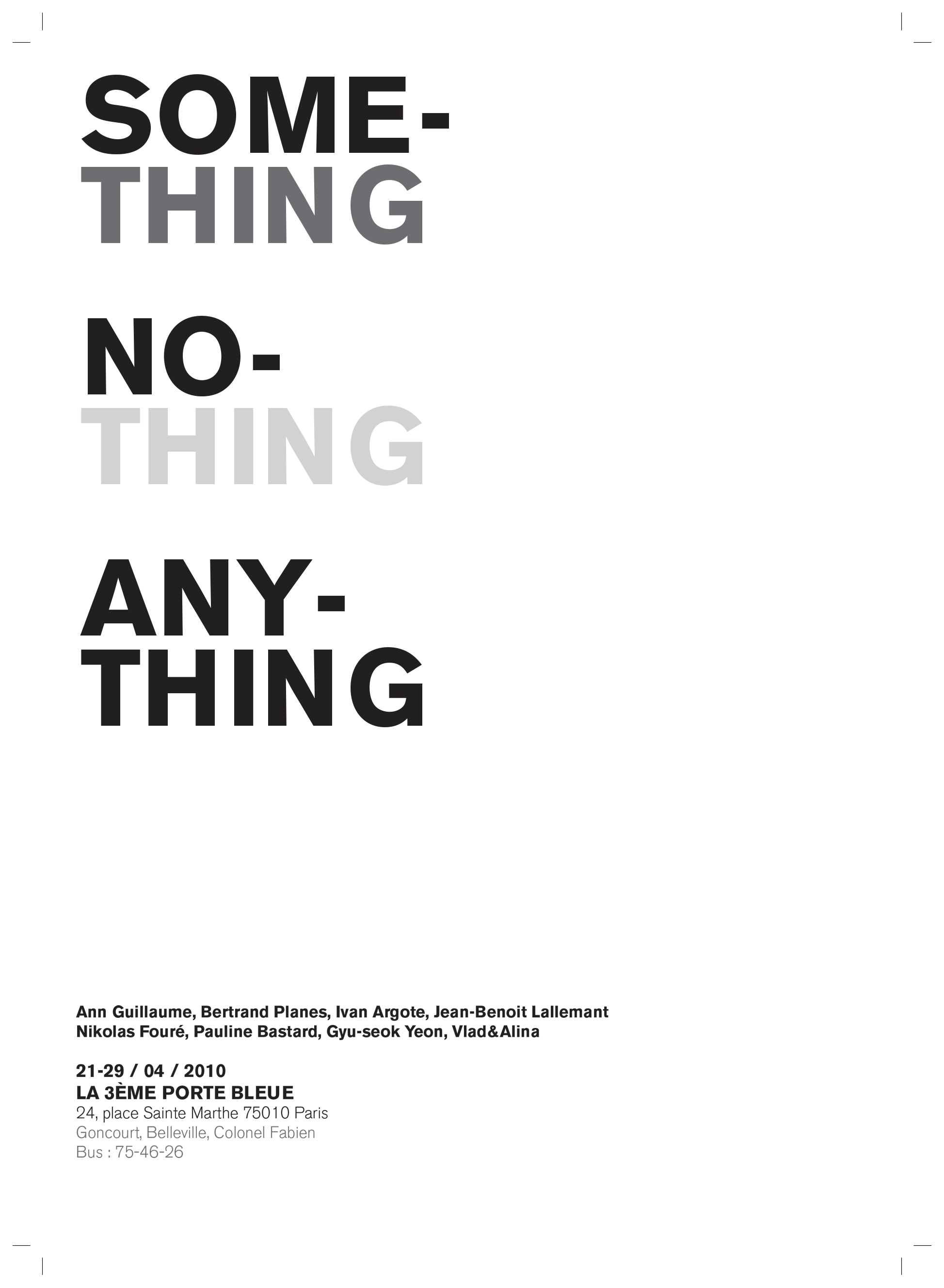une affiche typographique minimaliste